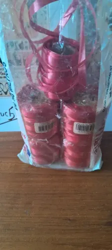 5 Antigos Fitilhos Vermelho Brilhante 
