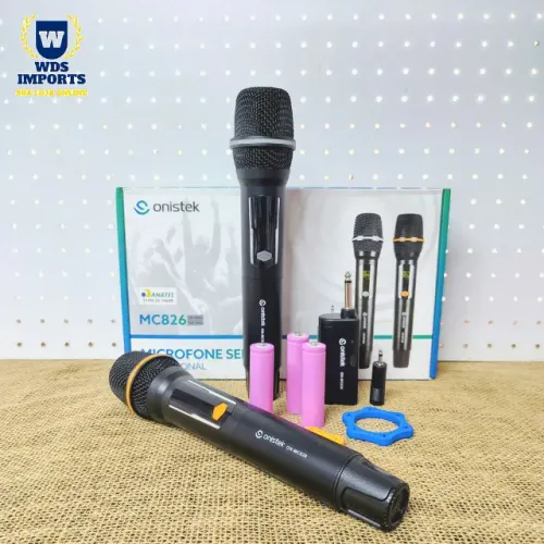 Microfone Duplo sem Fio Recarregável - Onistek