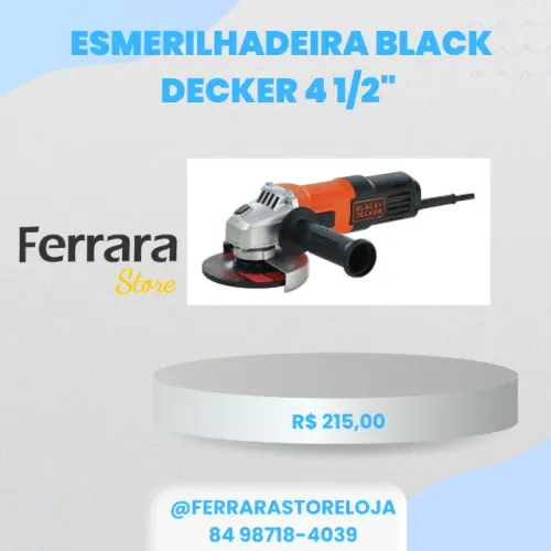 Esmerilhadeira / Lixadeira 4 1/2" Black & Decker 650w - 220v G650