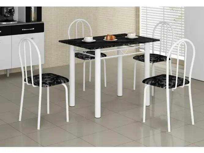  Mesa Ane Tampo em Ardósia e 4 cadeiras  ( **Promoção Frete Grátis** ) 