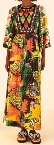 Vestido FARM ARTESANAL. Estampa: Tropitta. 