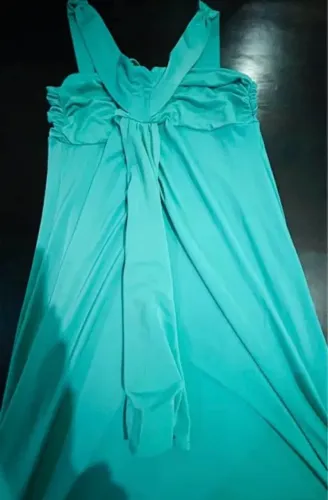 Vestido verde curto usado 1x