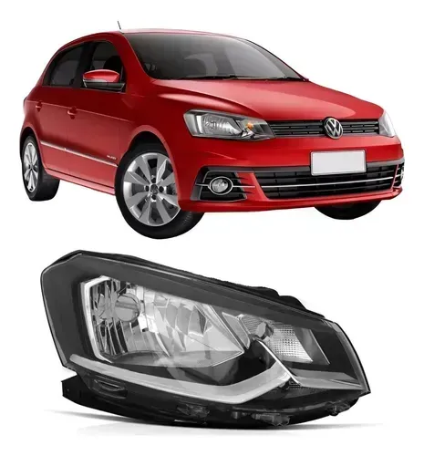 Farol Foco Simples Friso Cromado Gol Voyage G7 2017 Direito