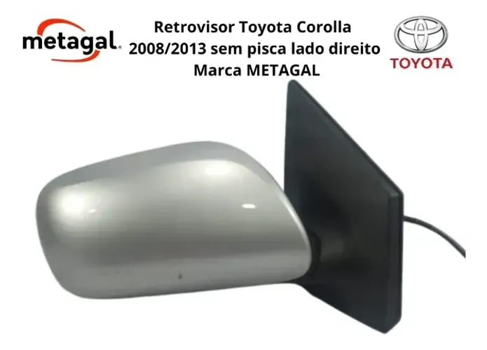 Retrovisor Corolla 2008 2009 2010 2011 2012 2013 Sem Seta Ld (Usado)