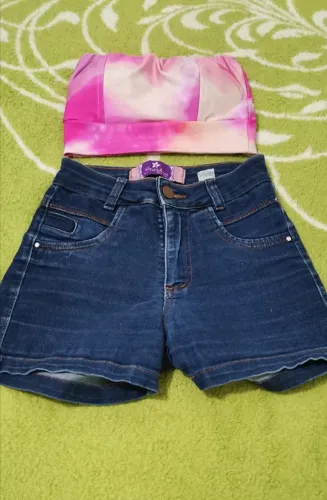 Calças e Shorts Jeans e Tops 6 kit peças Ref. 9