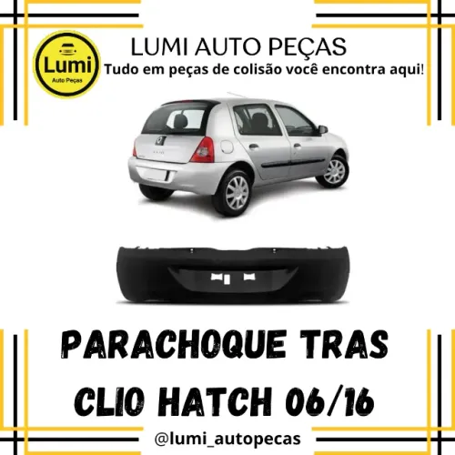 Parachoque Traseiro Clio Hatch 06/16 - NOVO 