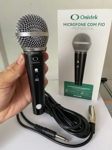 Microfone Com fio 5 metros Alta Qualidade