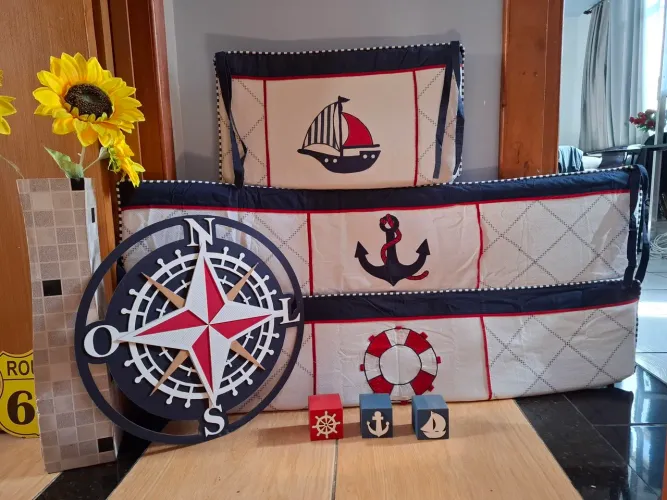 Kit Decoração Berço Marinheiro