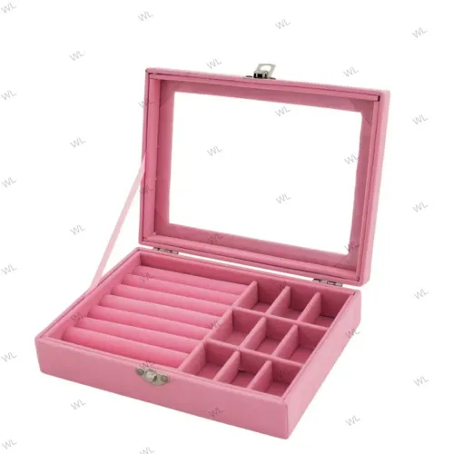 Porta Joias Rosa com Divisórias!