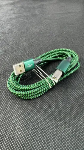 Cabo Para Impressora USB  design em nylon trançado 2M
