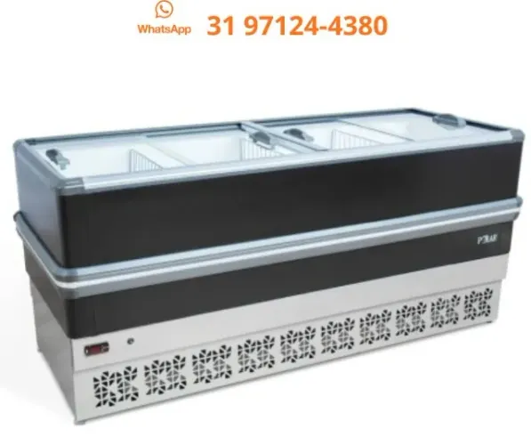 Ilha para Congelados 2M Polar vidro Reto Nova