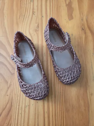 Sapatilha Mini Melissa Campana Rosa Glitter BR 25