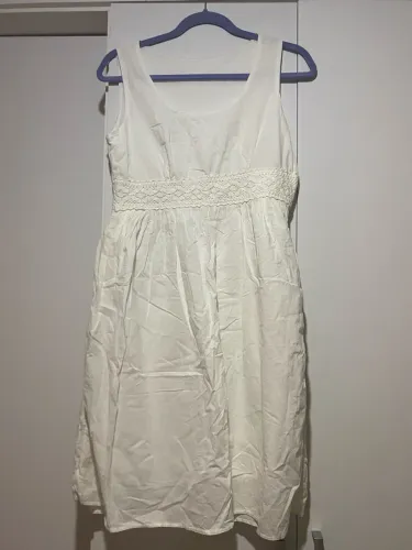 Lindo Vestido Branco em Algodão