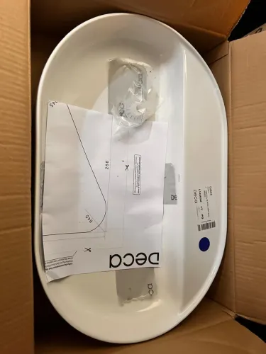 Cuba de Apoio Oval de Mesa 60cm Branco Brilhante Deca
