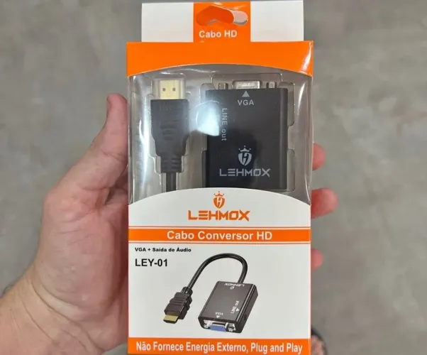Cabo Conversor HDMI para VGA com Saída de Áudio - LEHMOX LEY-01