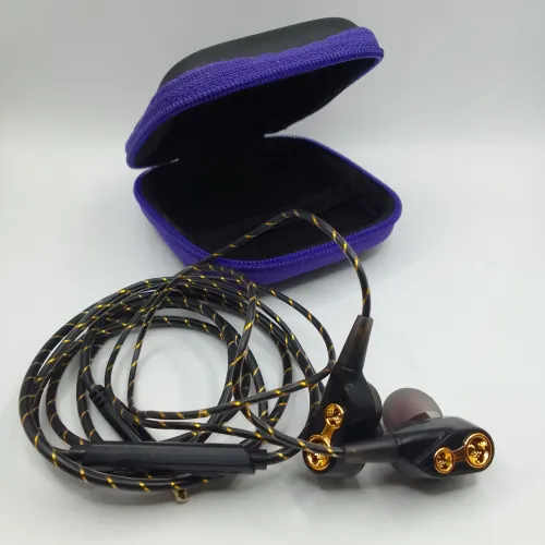 Fones de Ouvido com Fio de Alta Qualida + 1 estojo impermeável de