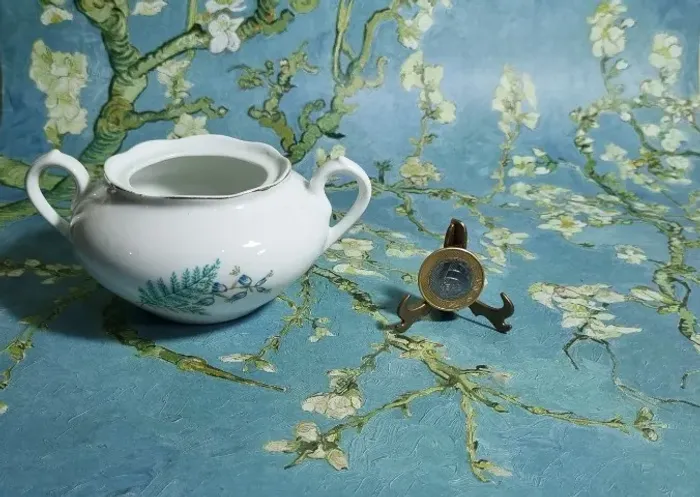 Açucareiro de porcelana 8 cm.Steatita.1960. Antiguidade
