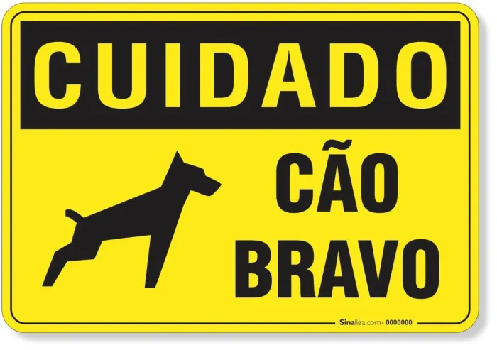 Placas de avisos e sinalização em PVC