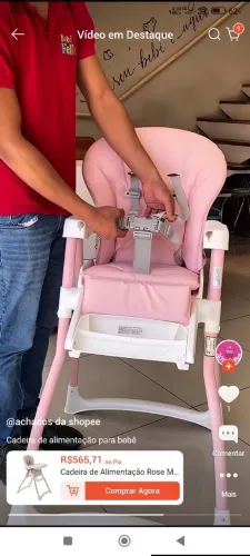 Cadeira de alimentação para bebê