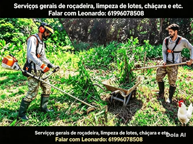 Serviço de roçadeira limpeza de lotes chácaras etc...