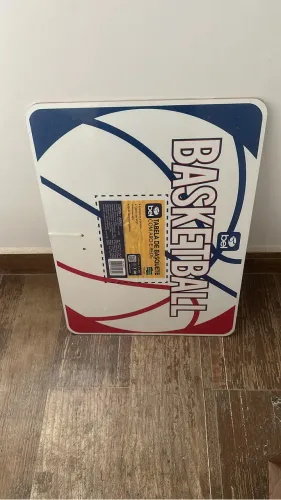 Cesta de basquete bell mdf com aro e rede.