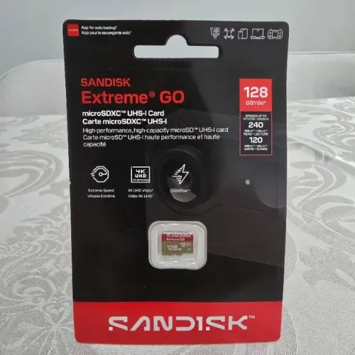 Cartão de memória microSD Sandisk Extreme GO 128GB - Novo e original