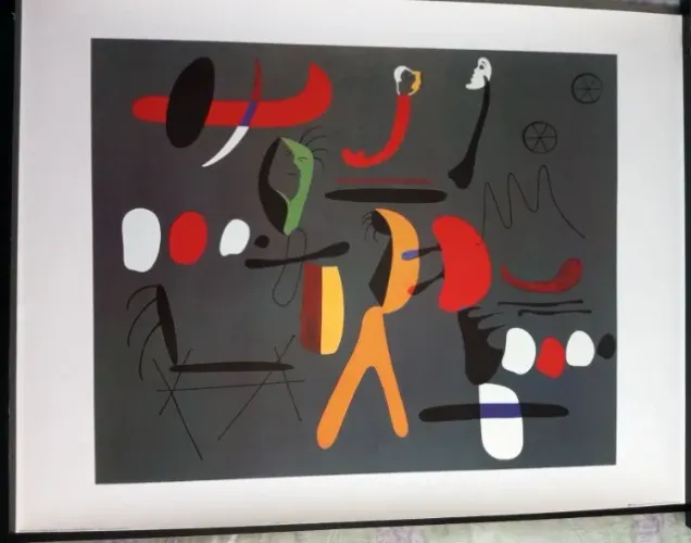 Poster de Arte Vintage Joan Miró - "Peinture d'après collage" (Edição Italiana EGIM 1998)