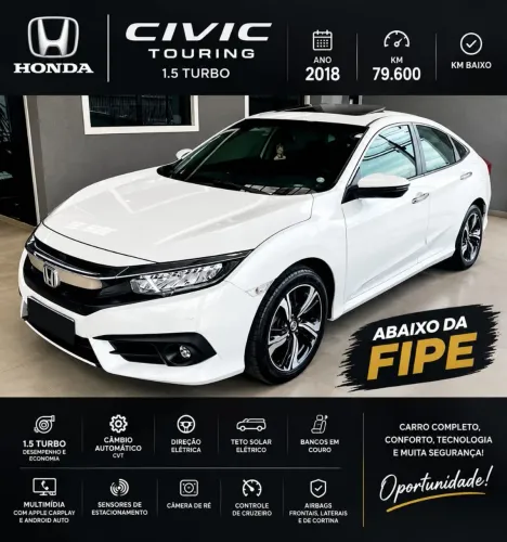 Honda Civic Sedan Touring 1.5 Turbo 16V Aut.4p 2018