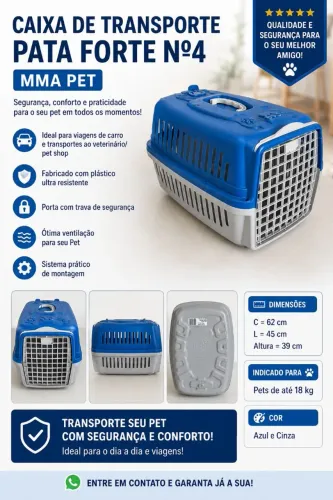CAIXA DE TRANSPORTE PATA FORTE N° 4 - MMA PET