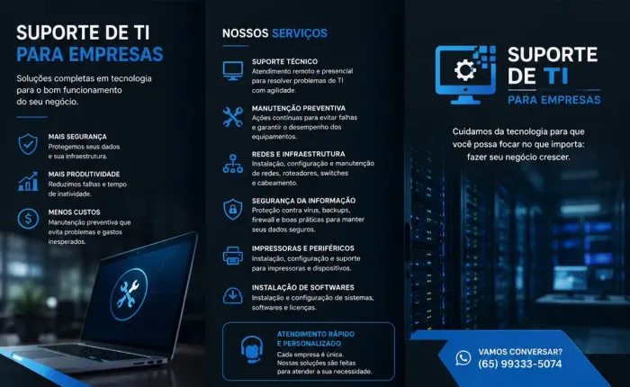 Suporte de TI para Empresas | Manutenção de Computadores e Redes em Cuiabá