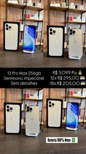 iPhone 13 Pro Max 256gb - Seminovo - 6 meses de garantia