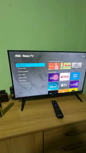OPORTUNIDADE! Smart TV AOC 32? Roku - Estado de Nova! ?
