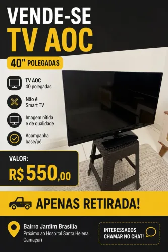 Televisão AOC 40 polegadas que não é smart