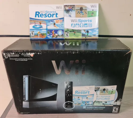Nintendo Wii Black completo na caixa, super conservado!