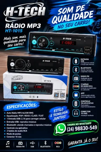 Vendo rádio bluetooth h-tech