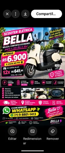 MOTO ELÉTRICA BELLA 1000W ? ECONOMIA NO DIA A DIA