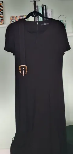 Vestido Preto com Cinto - P. A Concept