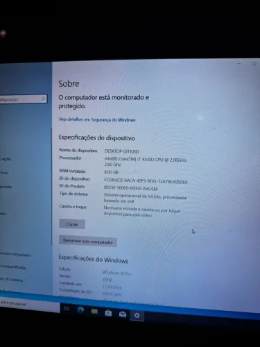 Notebook Dell i7 c/8gb de ram (LEIA!)