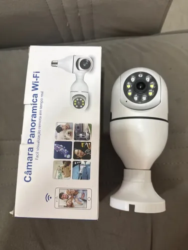 Câmera lâmpada panorâmica Wi-Fi 