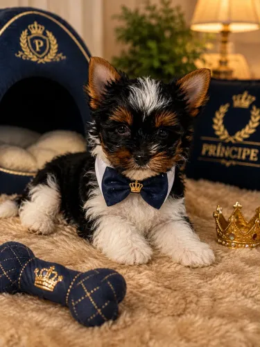 Príncipe filhote de yorkshire mini macho biewer terrier