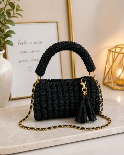 Mini bag de crochê