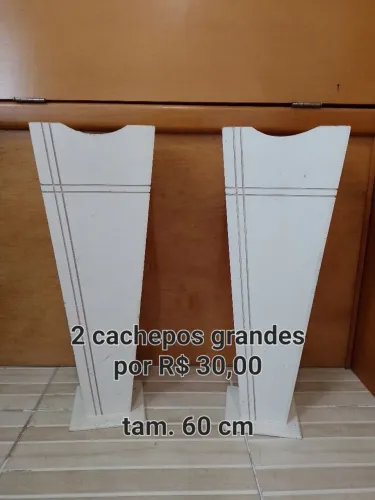 2 cachepos grandes mdf lindos