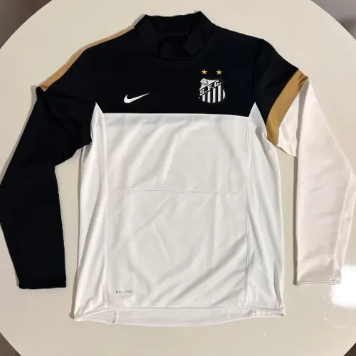 Camisa Santos Nike Manga Longa Agasalho Blusão Jogador Treino