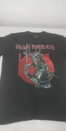 Camisetas Iron Maiden Tamanho GG Estampa Frente e<br><br>Costas