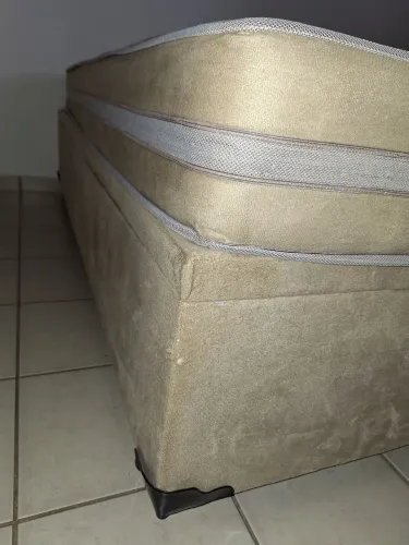 Cama Box Baú + Colchão de Espuma Casal. Semi Nova e Sem Defeitos.