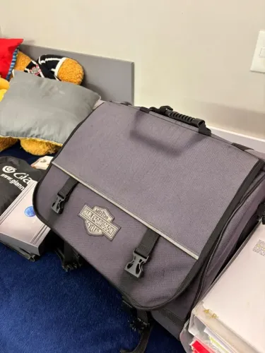 Bolsa alforge traseiro Harley-Davidson Cinza para Moto