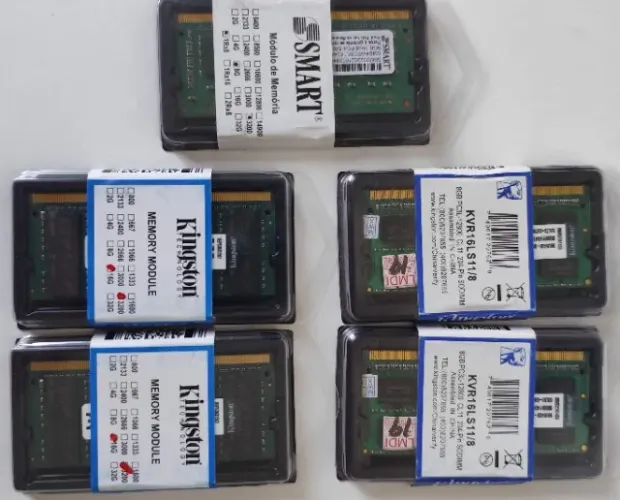 Memória Ram Notebook 8Gb e 16Gb Kingston Ddr3 e Ddr4