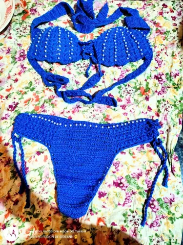 Conjunto de crochê de concha ?