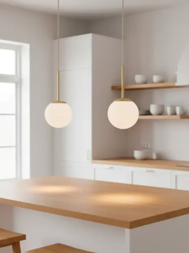 Luminária Pendente 15cm Alumínio e Vidro Dourado Champanhe e Fosco