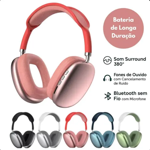 Fone de ouvido bluetooth sem fio